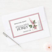 Étiquette de miel Fleur sauvage rose (Date de réco (Enveloppe)