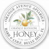 Étiquette de miel illustrée avec le nom de l'État  (Recto)