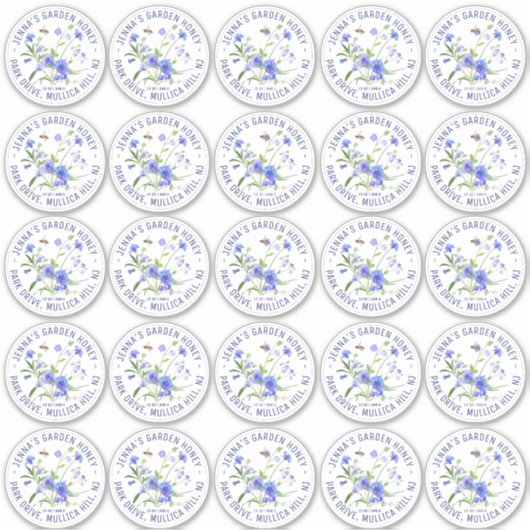 étiquette de miel imperméable de 2,5 pouces et Fle (Devant)