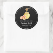Étiquette de miel infusé à la pêche simple (Sac)
