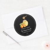 Étiquette de miel infusé à l'abricot simple (Enveloppe)