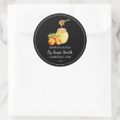 Étiquette de miel infusé à l'abricot simple (Sac)