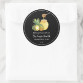 Étiquette de miel infusé à l'ananas simple (Sac)