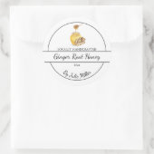 Étiquette de miel infusé au gingembre maison simpl (Sac)