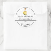 Étiquette de miel infusé au romarin maison simple (Sac)