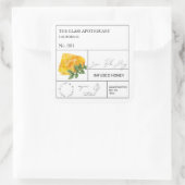 Étiquette de miel infusé de baume de citron d'Apot (Sac)