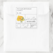 Étiquette de miel infusé de citron d'apothecaire (Sac)