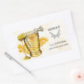 Étiquette de miel jaune pâle et beige (Enveloppe)