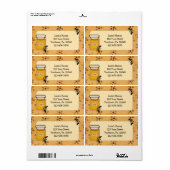 Étiquette de miel personnalisé (Feuille entière)