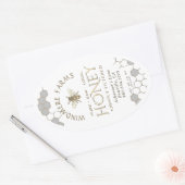 Étiquette de miel Queenline 16/32oz Abeille de mie (Enveloppe)