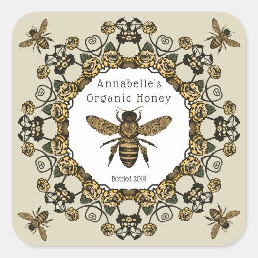 Étiquette de miel victorien Personnaliser (Devant)