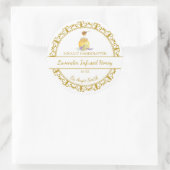 Étiquette de miel vintage Gold Lavender infusé (Sac)