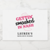 Étiquette de mini-bouteille Bachelorette Smashed i (Étiquettes simples)