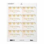 Étiquette de mini bouteille de champagne dorée dam (Feuille entière)