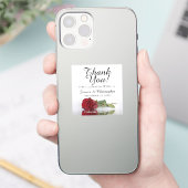 Étiquette de mini-bouteille de mariage Red Rose Th (Téléphone)