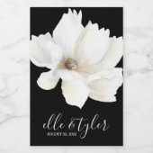 Étiquette de mini bouteille de vin de mariage flor (Étiquettes simples)