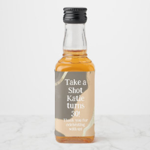 Étiquette de mini bouteille de whisky pour anniver