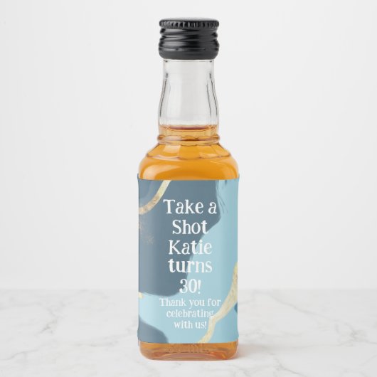 Étiquette de mini bouteille de whisky pour anniver (Devant)
