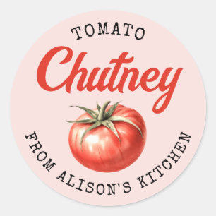 Étiquette de mise en conserve de chutney de tomate