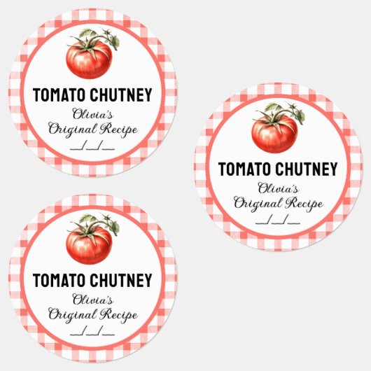 Étiquette de mise en conserve de chutney de tomate (Groupe)