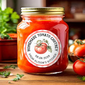Étiquette de mise en conserve de chutney de tomate