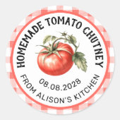 Étiquette de mise en conserve de chutney de tomate (Devant)