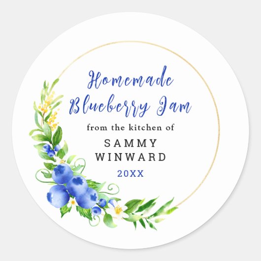 Étiquette de mise en conserve de confiture de myrt (Devant)