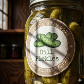 Étiquette de mise en conserve de cornichons au fen