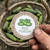 Étiquette de mise en conserve de cornichons au fen