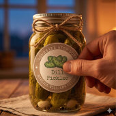 Étiquette de mise en conserve de cornichons au fen
