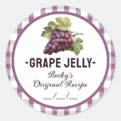 Étiquette de mise en conserve de gelée de raisin a (Devant)