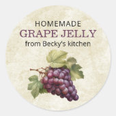 Étiquette de mise en conserve de gelée de raisins  (Devant)