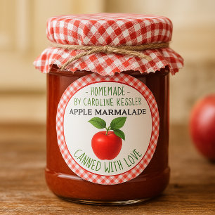 Étiquette de mise en conserve de marmelade de pomm