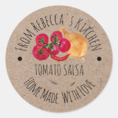 Étiquette de mise en conserve de salsa maison pers (Devant)