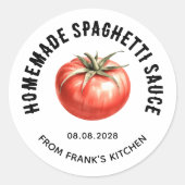 étiquette de mise en conserve de sauce spaghetti m (Devant)