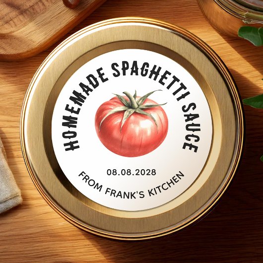 étiquette de mise en conserve de sauce spaghetti m