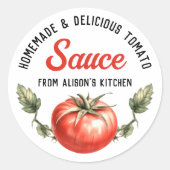 Étiquette de mise en conserve de sauce tomate mais (Devant)