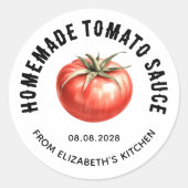 Étiquette de mise en conserve de sauce tomate mais (Devant)
