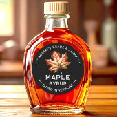 Étiquette de mise en conserve de sirop d'érable av