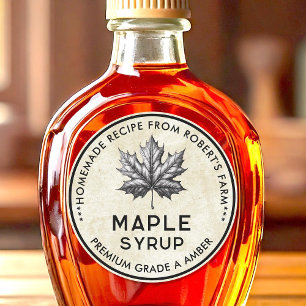 Étiquette de mise en conserve de sirop d'érable vi