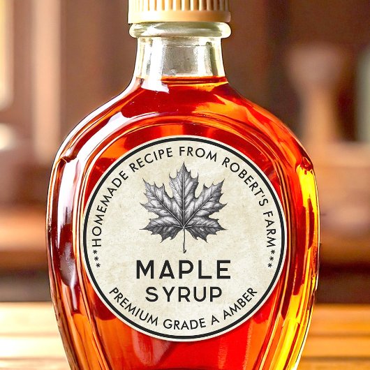 Étiquette de mise en conserve de sirop d'érable vi
