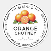 Étiquette de mise en conserve des ingrédients de c (Devant)