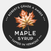Étiquette de mise en conserve du sirop d'érable av (Devant)