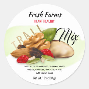 Étiquette De Mix De Traversée Fruit Et Nut