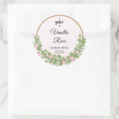 Étiquette de Modèle de  de  de couronne rose (Sac)