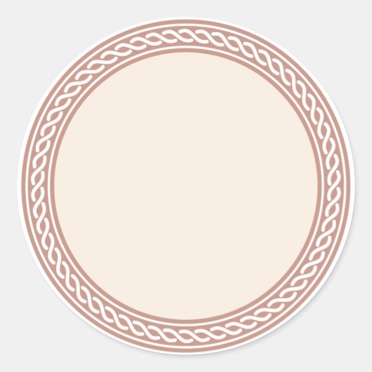 Étiquette de Modèle vierge de la frontière de noeu (Devant)