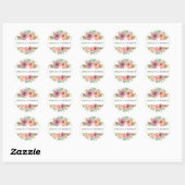 Étiquette de monogramme de mariage ⎢Été vibrant (Feuille)