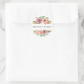 Étiquette de monogramme de mariage ⎢Été vibrant (Sac)
