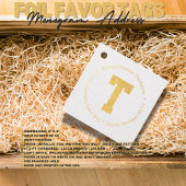 Étiquette de monogramme et adresse 