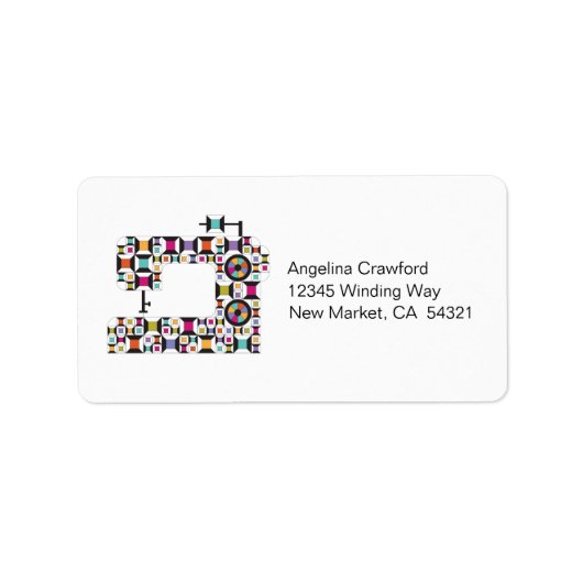 Étiquette de Motif de courtepointe de machine à co (Devant)